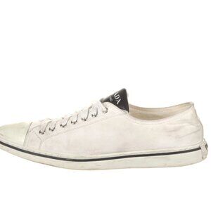 Prada, Flat White Sneakers